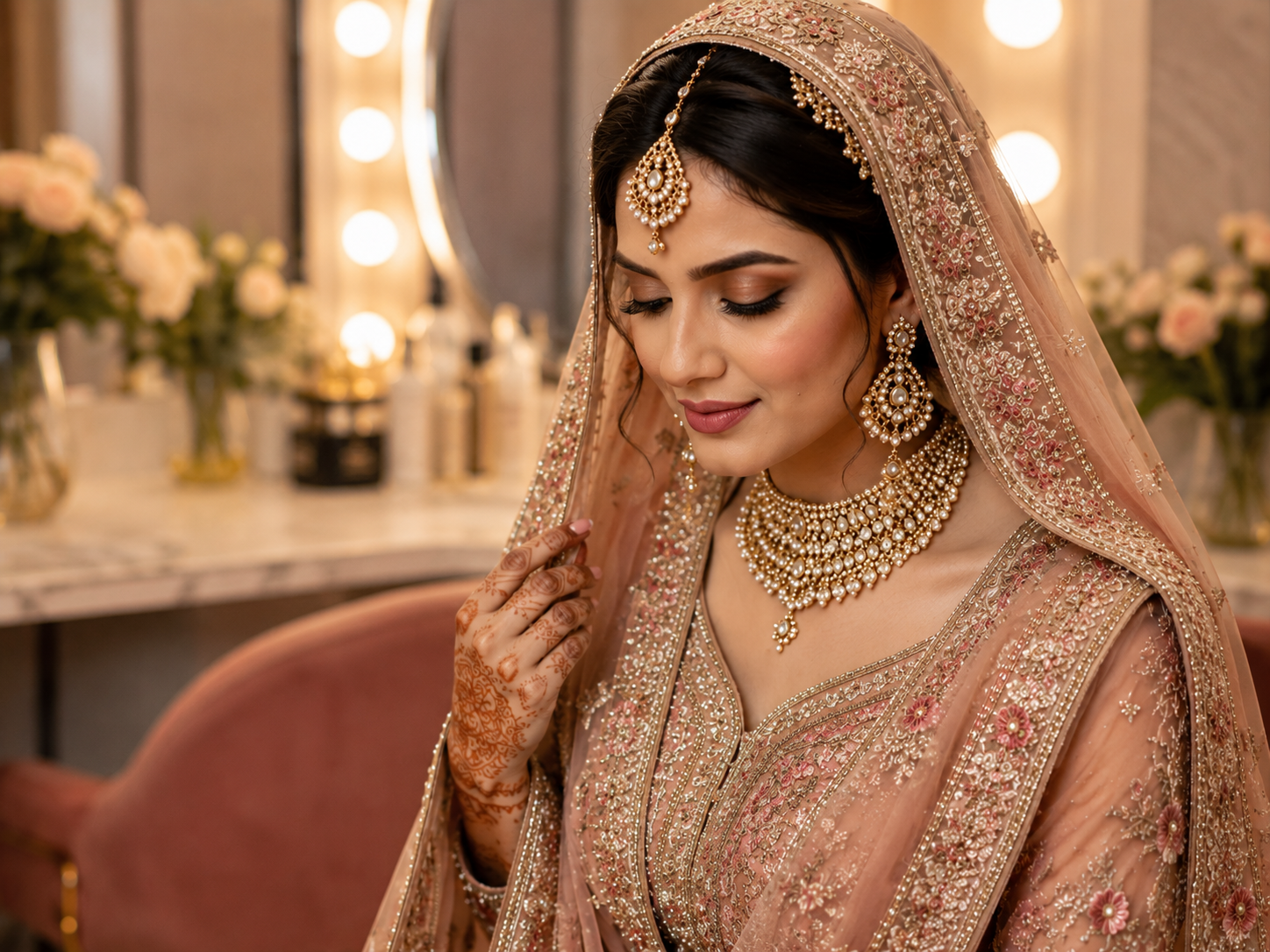 Bridal beauty styling